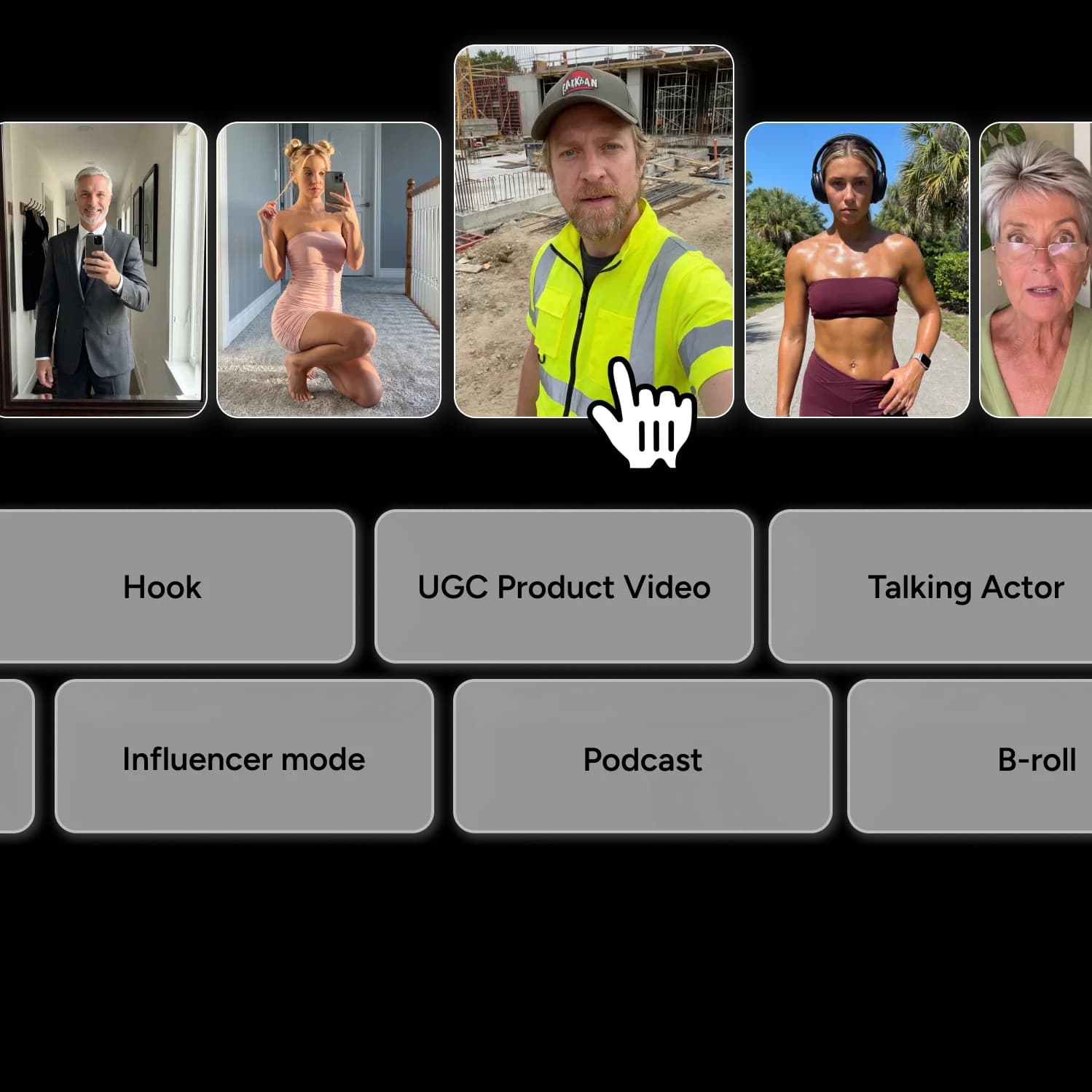 Select an actor and format
